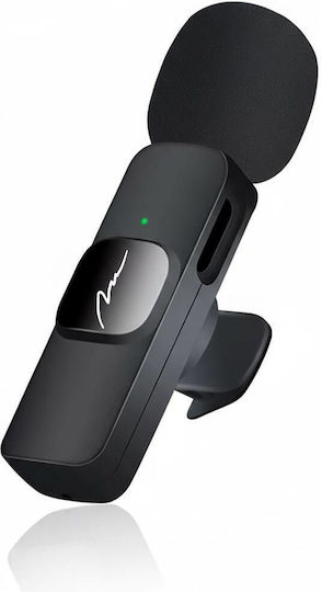 Media-Tech Lavalier Комплект Безжично Микрофон Изскачащо меню за Мобилен в Черен Цвят