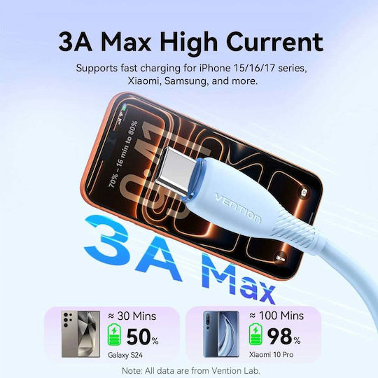 Vention USB 2.0 Cable USB-C male - USB-A 18W Λευκό 0.25m CTWWC