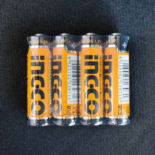 Ingco Baterii Alcaline AA 1.5V 4buc HAB2A01