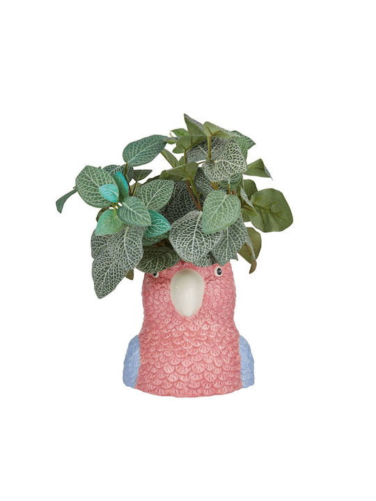 Butlers Decorative Vase Ceramic Parrot Pink 17x18xHeight 22cm