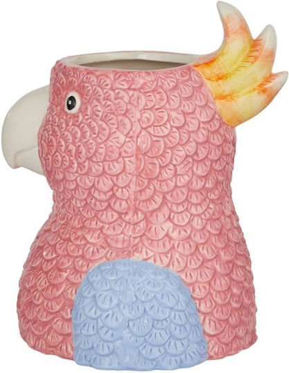 Butlers Decorative Vase Ceramic Parrot Pink 17x18xHeight 22cm