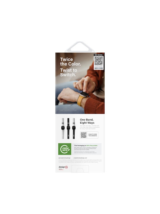 Watch Strap Uniq Revix Iv Premium Apple Watch 49 46 45 44mm Edition Reversible Magnetic Strap Gray-Black