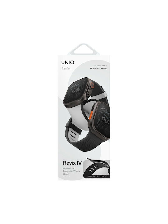 Watch Strap Uniq Revix Iv Premium Apple Watch 49 46 45 44mm Edition Reversible Magnetic Strap Gray-Black