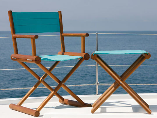 Marine Business Klapphocker Teak – Türkis