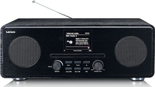 Lenco Soundsystem 2 DIR-260BK DIR-260BK 20W mit CD / Netzwerk-Player Player, WiFi und Bluetooth Schwarz