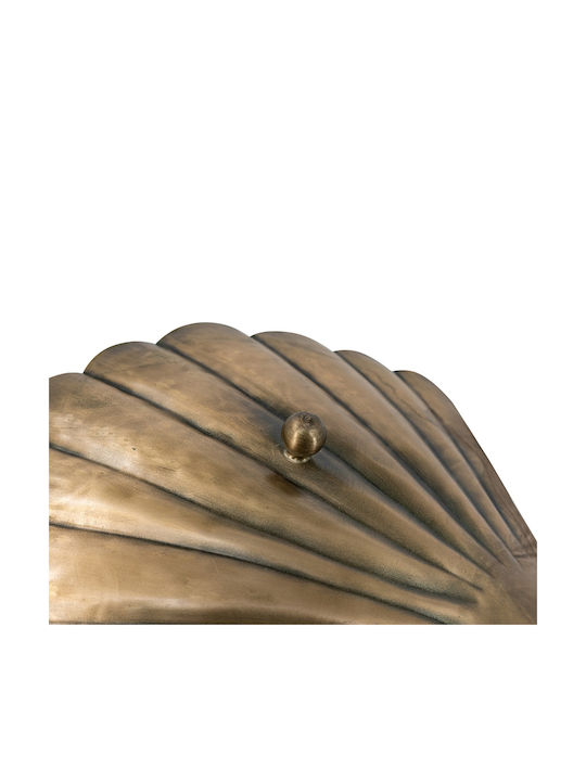 Artekko Solis Decorative Metallic Gold Platter 40x36.5x7.5cm