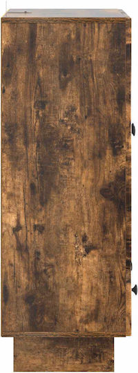 Wooden Sideboard with Drawers Smoked Oak 66x34.5x95cm