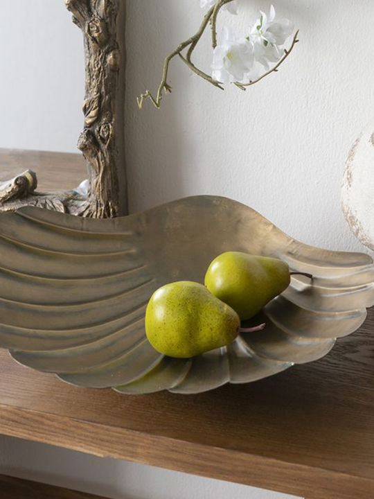 Artekko Solis Decorative Metallic Gold Platter 40x36.5x7.5cm