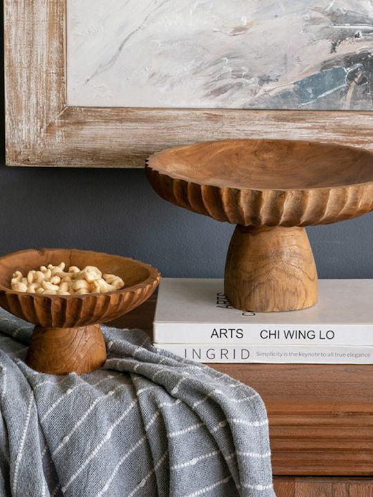 Artekko Decorative Wooden Brown Platter 20x20x10cm