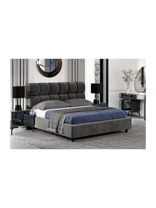 Stewehome Luxury Bedroom Furniture Set Gray Shade 5 Pieces 160x200cm