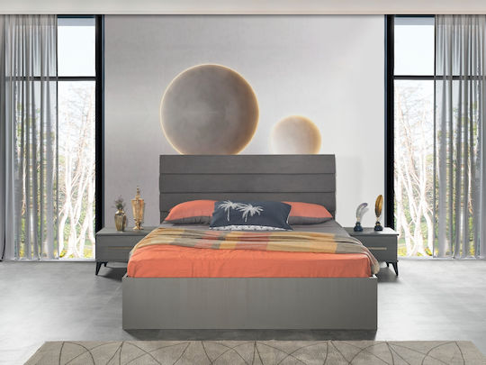 Stewehome Set De Mobilier Pentru Dormitor 5 Bucăți Gri 160x200cm
