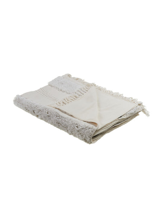 Beliani Ριχτάρι Πολυθρόνας Ζακάρ 130x180εκ. White