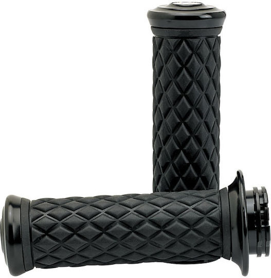 Biltwell Motorradlehenker Griffe Harley Davidson 1" Durchmesser Lenker Alumicore Griffe Schwarz