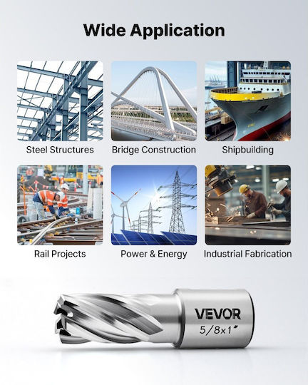 Vevor Set 5 HSS Drills for Metal and Masonry