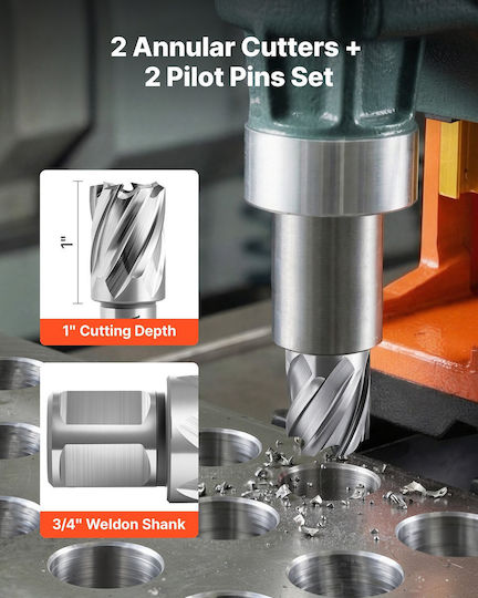 Vevor Set 4 HSS Drills for Metal and Masonry