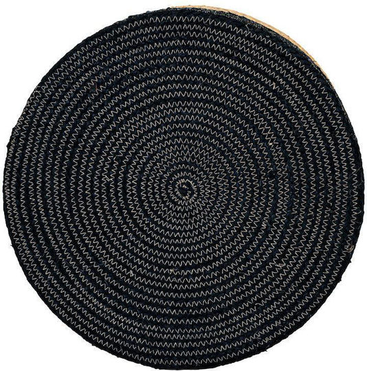 Πουφ Σκαμπό Αδιάβροχο Μαυρο-καφε 45x35cm