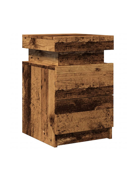 Wooden Brown Bedside Tables 2 Pieces 35x39x55cm