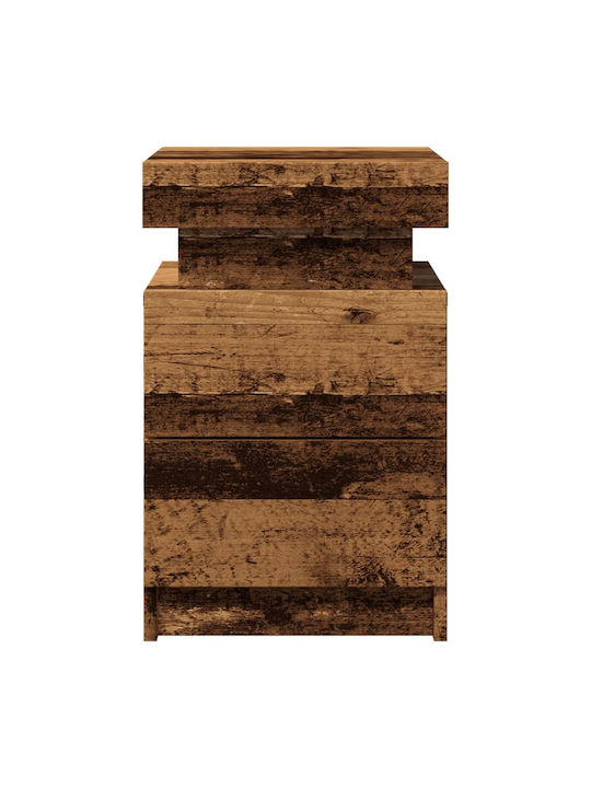 Wooden Brown Bedside Tables 2 Pieces 35x39x55cm