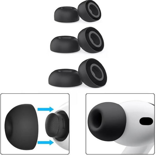 Edman Καλύμματα Σιλικόνης σε Μαύρο χρώμα για Apple AirPods Pro