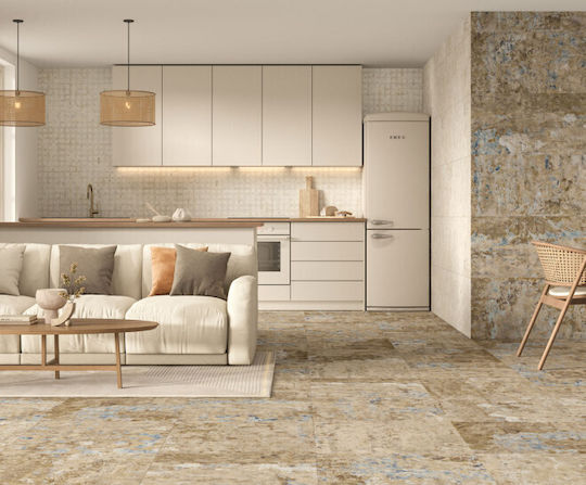 Aparici Fliese Für Innenbereich Boden Wand Porzellan Matt 120x60cm Blau