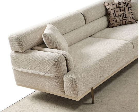 SteweHome Wohnzimmermöbel-Set Modern Beige & Braun mit Bettfunktion Beige & Braun 226 Cm x 94 Cm x 82 Cm