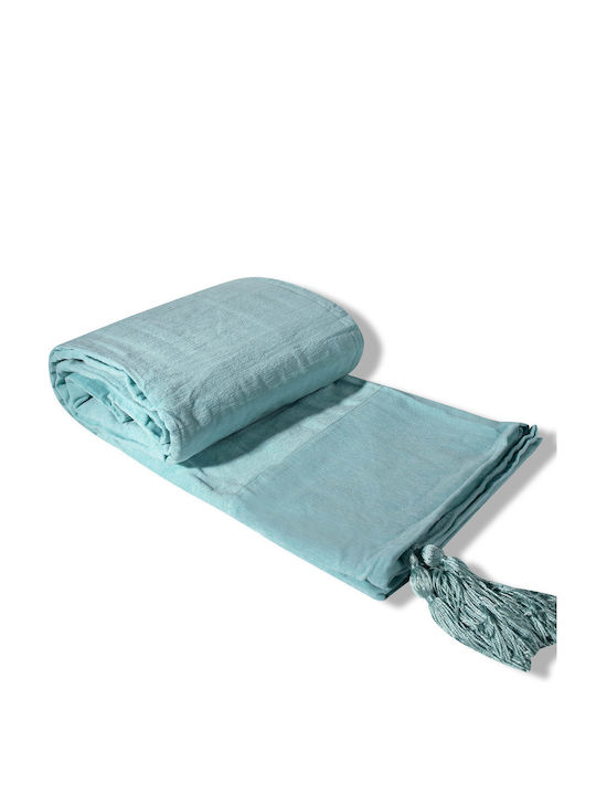 Silk Fashion 281 Ριχτάρι Πολυθρόνας Chenille 180x180εκ. Aqua 6978000005098