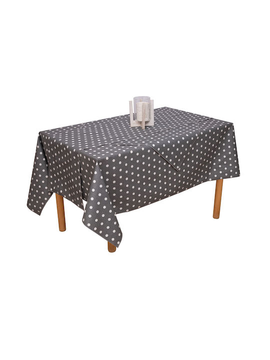 Viopros Viopros Fleckabweisendes Tischtuch Set Vicky Grau 140x180cm