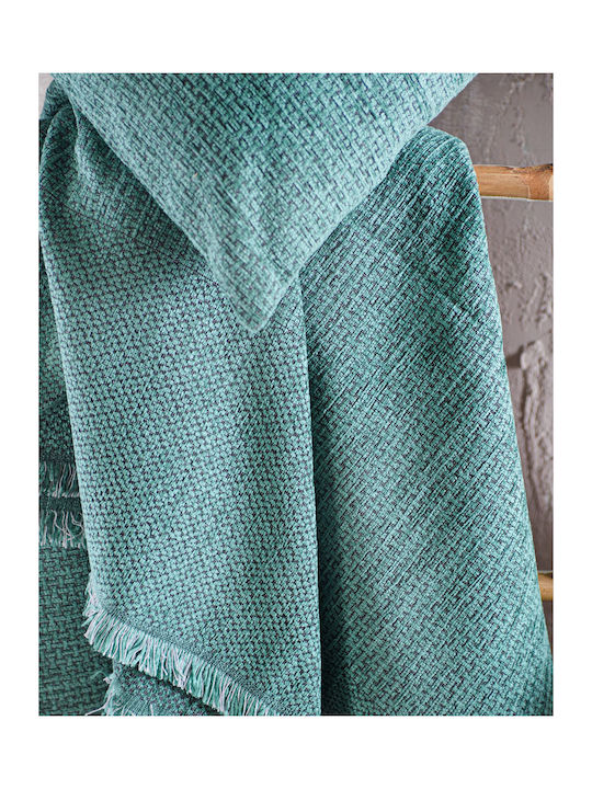 Rythmos Simplin Sofa Throw Chenille 180x240cm Petrol Blue