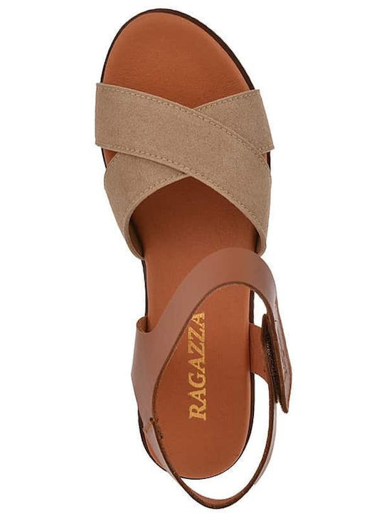 Sommer Damenplattformen Tabac Braun