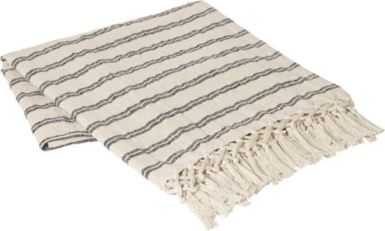 Broste Copenhagen Armchair Throw White / Black