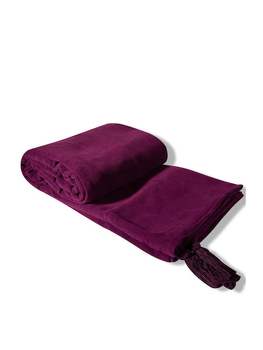 Silk Fashion 1307 Ριχτάρι Πολυθρόνας Chenille 180x180εκ. Βιολέτι