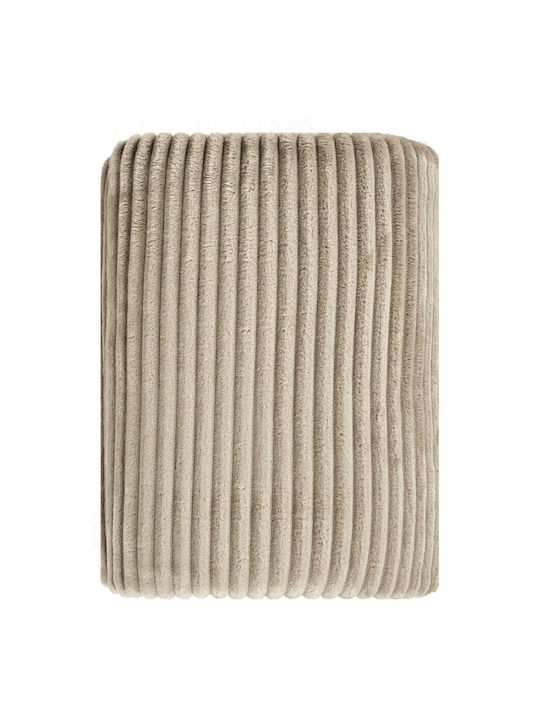 Kentia Sergio Three-Seater Sofa Throw Fleece 180x280cm 26 Beige