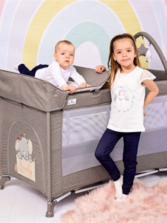 Lorreli Playpen 2 Levels With Changing Table & Mattress Green