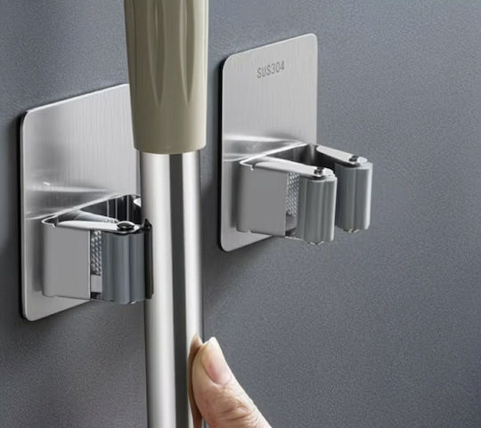 01796 Cârlig cu Autocolant Inox Argintiu