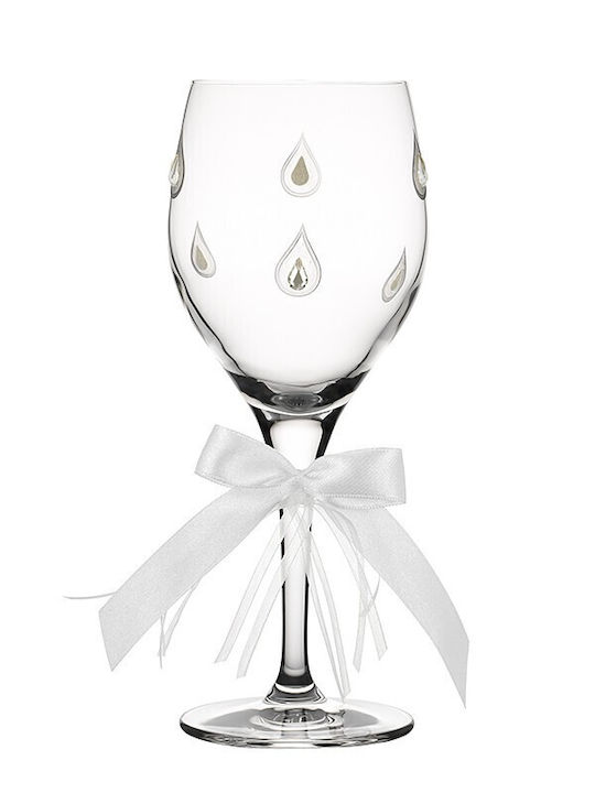 Ioannis European Crystals Wedding Decanter Set with Wine and Champagne Glasses from White Crystal 4pcs
