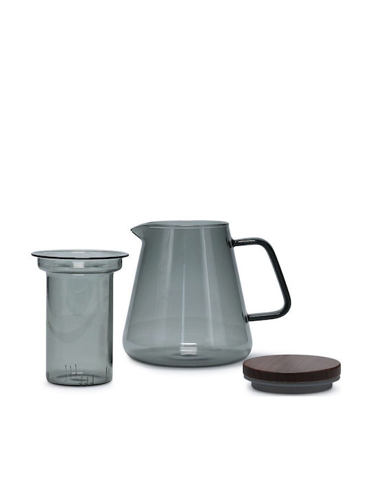 Salt & Pepper Чайник с Филтър Стъклен Сив 930ml