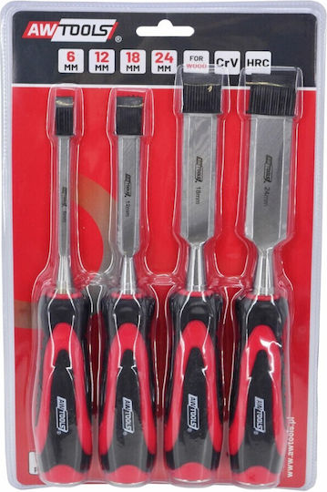 Комплект Шила За Дърво 4 Бройки 6 12 18 24мм Aw-tools