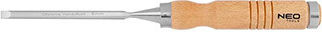 Neo Tools Chisels Width 24mm with Wooden Handle Set 4 Pieces