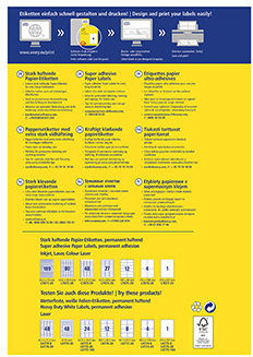Avery Etichete Autoadezive A4 Rectangulare 105x48mm