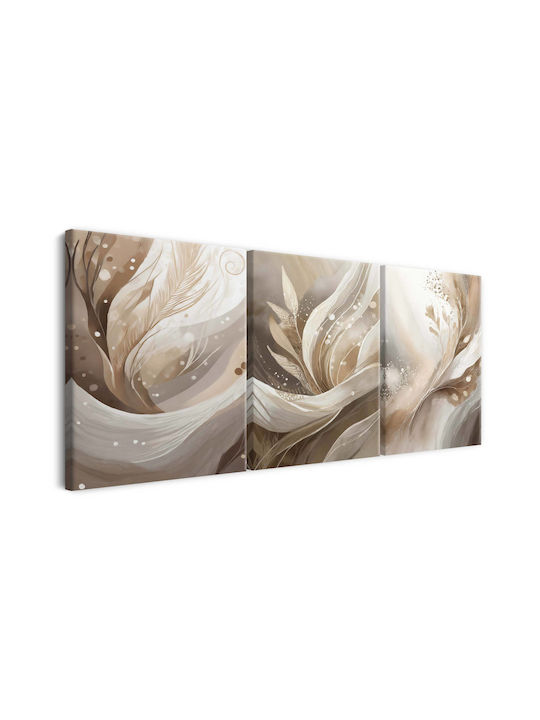 Naklejkomania Τρίπτυχος Πίνακας σε Καμβά 60x120cm