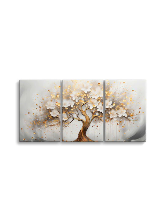 Decowalls Τρίπτυχος Πίνακας σε Καμβά 90x180cm