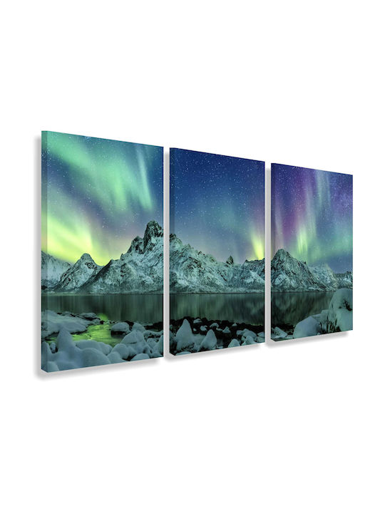 Decowalls Τρίπτυχος Πίνακας σε Καμβά 60x120cm