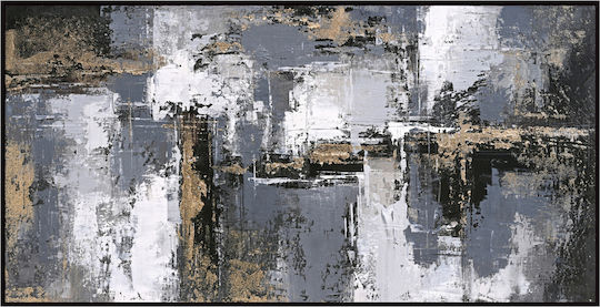 Abstract Wall Painting Fb94576 Black Frame-Canvas 142x4.5x72cm