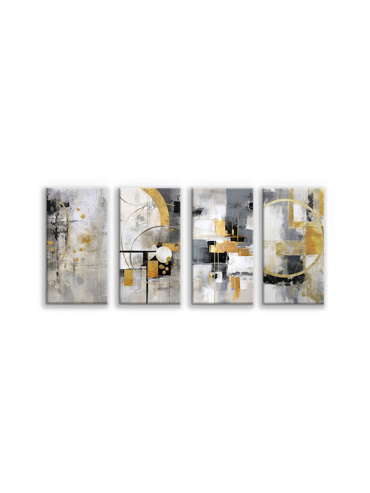 Decowalls Τετράπτυχος Πίνακας σε Καμβά 80x160cm