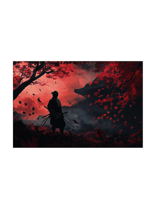 Gaming Poster Ghost Tsusima Gm2362 21cm X 30cm Frame Natural Wood Beige