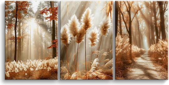 Decowalls Τρίπτυχος Πίνακας σε Καμβά 90x180cm