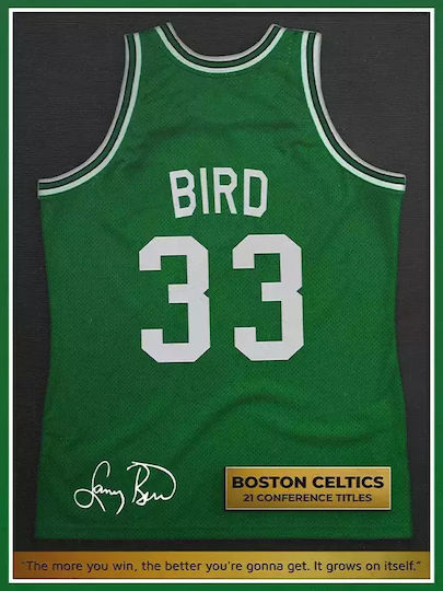 Poster Nba Boston Celtics Lb Snk047 21cm X 30cm Λευκό Κάδρο Pvc 18x24
