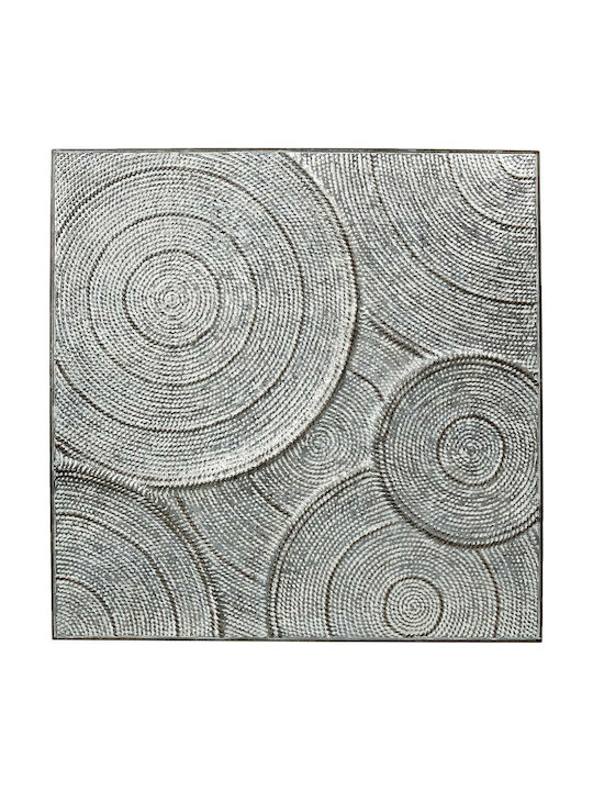 Espiel Leaves Painting Metallic 93x93cm