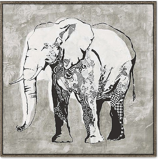 Zaros Ελέφαντας σε Καμβά 90x90 cm