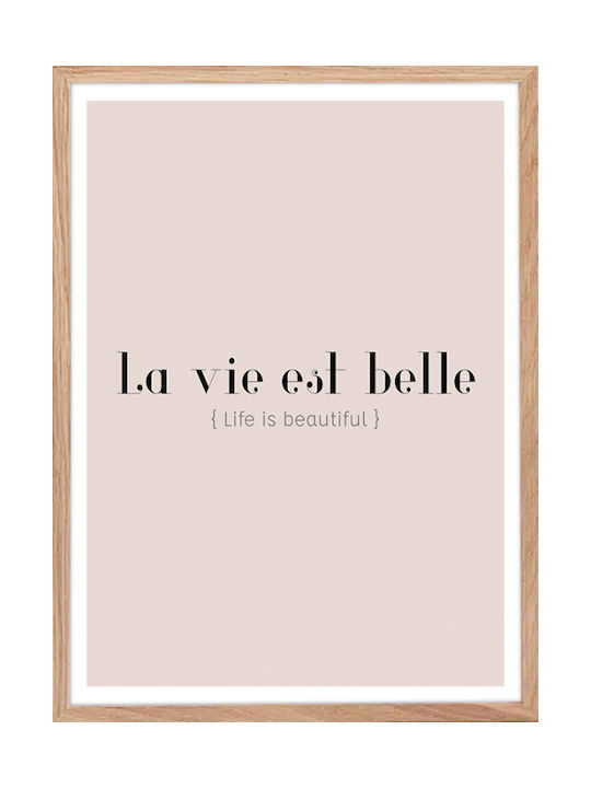 Walls La Vie Est Belle Κάδρο Ξύλινο 15x20cm